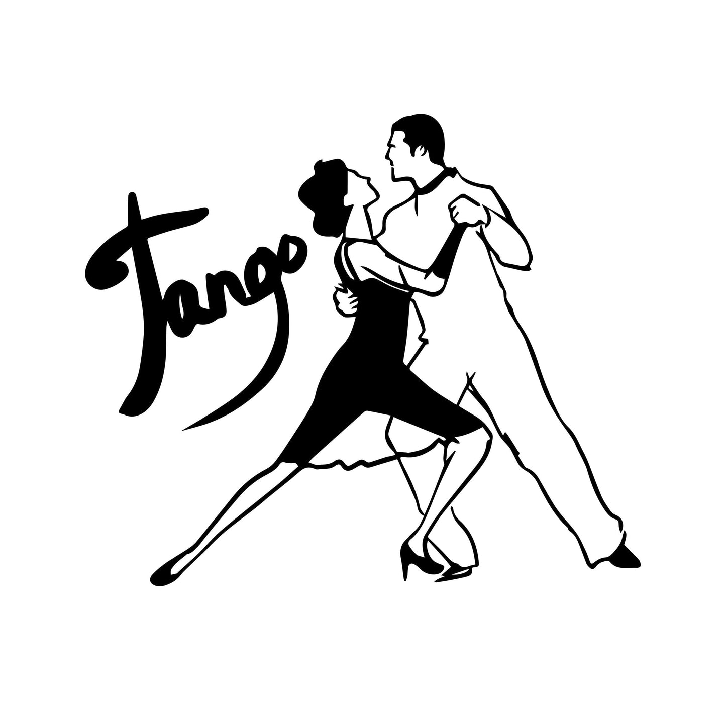 Tango Dancers / Ballroom Dance Vinyl Wall Decal Sticker. #OS_MB579