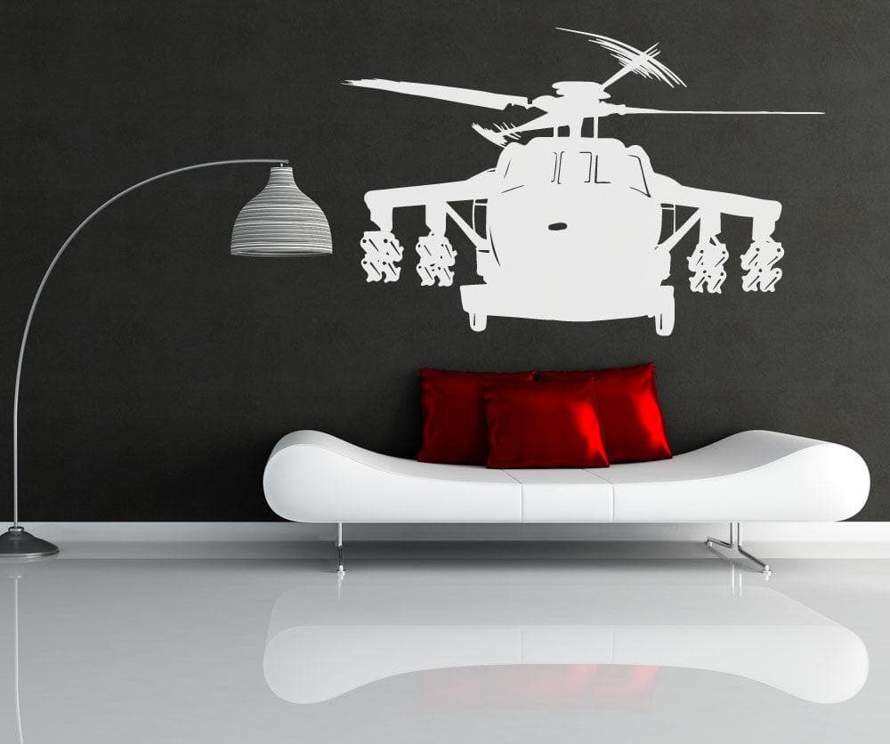 Vinyl Wall Decal Sticker Armed Helicopter #OS_MB599