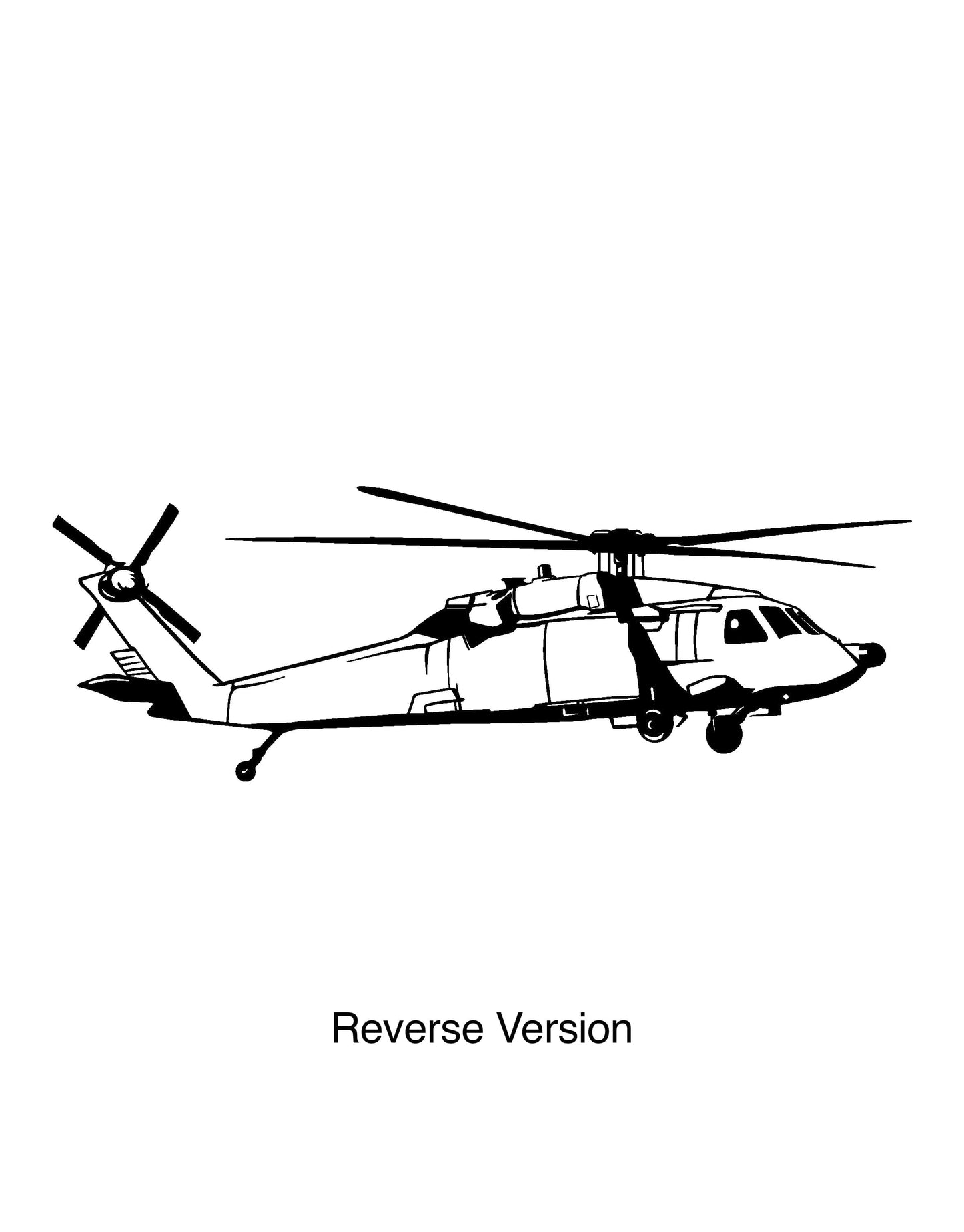 Black Hawk Helicopter Vinyl Wall Decal Sticker. #OS_MB600
