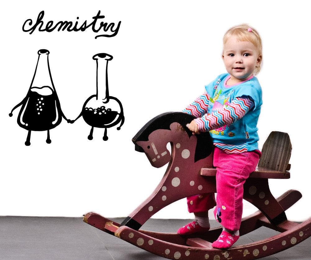 Chemistry Set Beakers Love Birds. Great School Decor for Teachers and Students. #OS_MB590