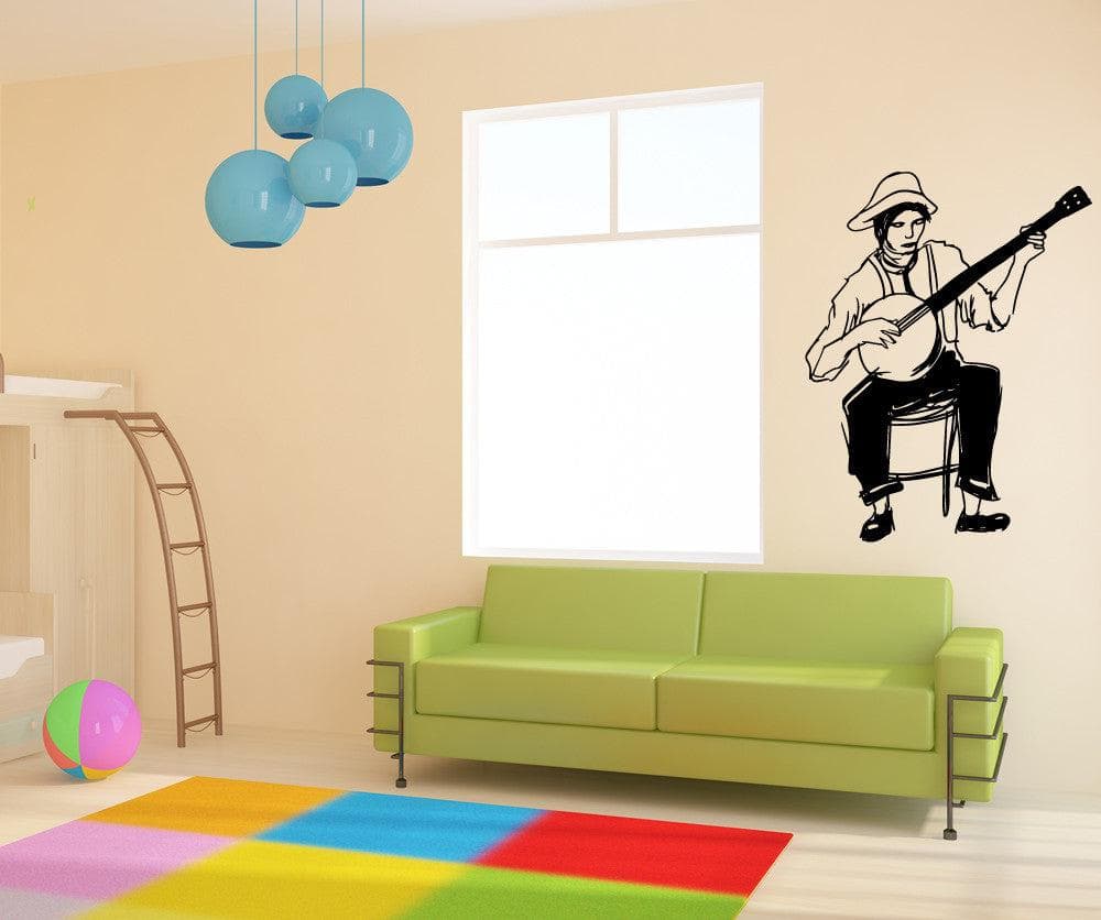 Vinyl Wall Decal Sticker Banjo on My Knee #OS_MB604
