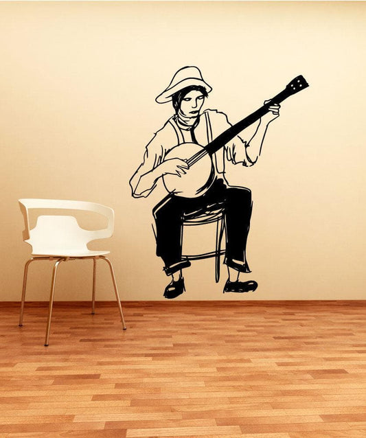 Vinyl Wall Decal Sticker Banjo on My Knee #OS_MB604