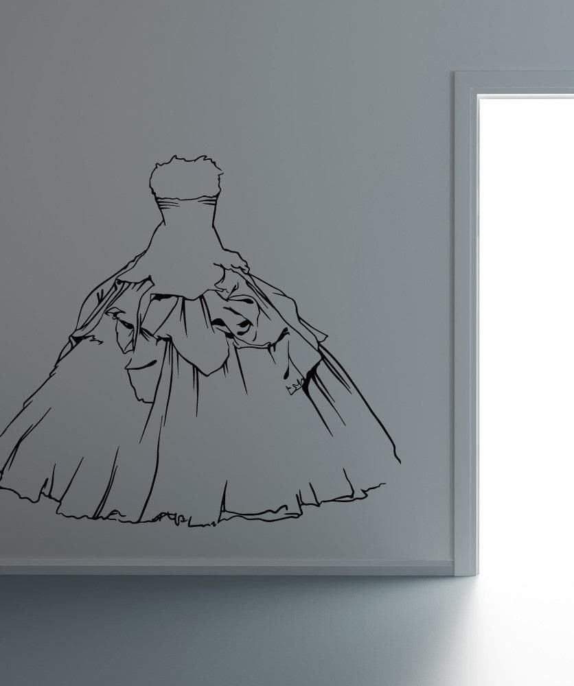 Vinyl Wall Decal Sticker Wedding Dress #OS_MB605