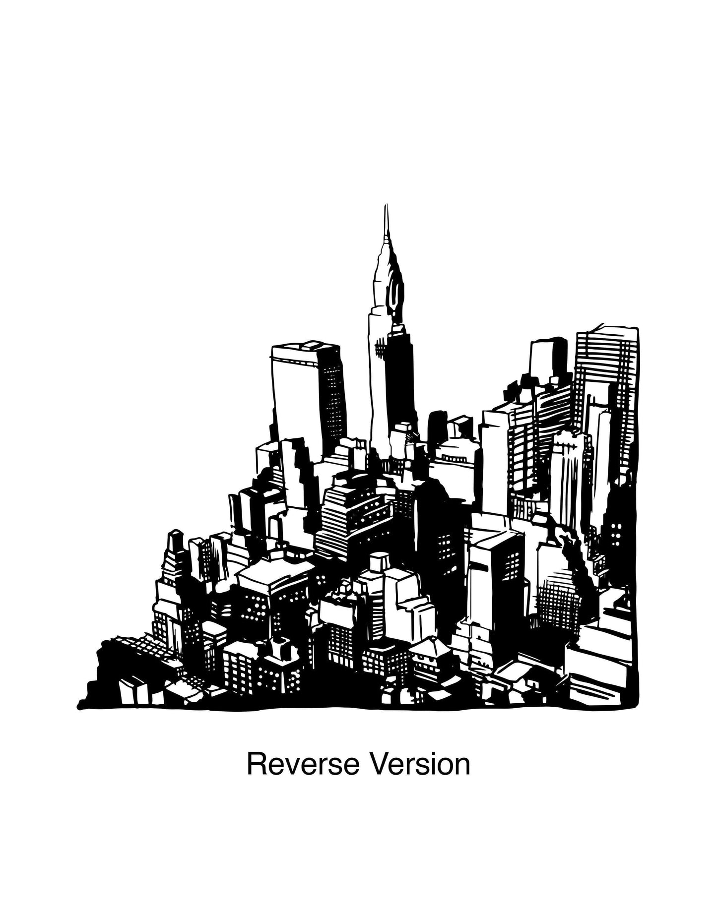 Cityscape Buildings Vinyl Wall Decal Sticker. Office / Bedroom / Kid's Room / Urban Wall Decor. #OS_MB612