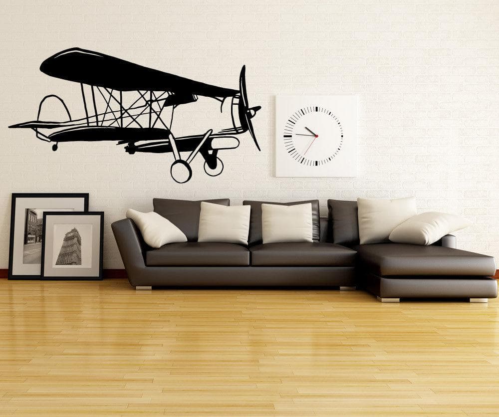 Vinyl Wall Decal Sticker Classic Airplane #OS_MB638