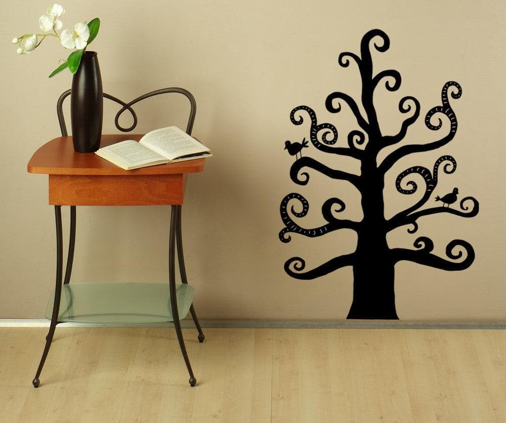 Vinyl Wall Decal Sticker Swirly Tree #OS_MB688