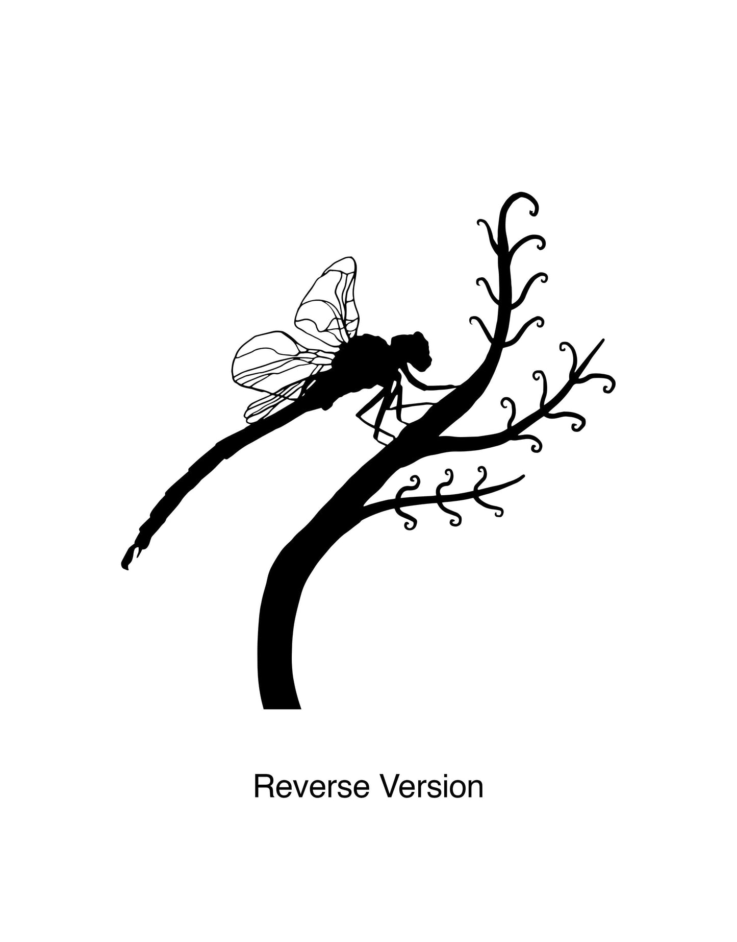 Dragonfly on Branch Vinyl Wall Decal Sticker. #OS_MB695