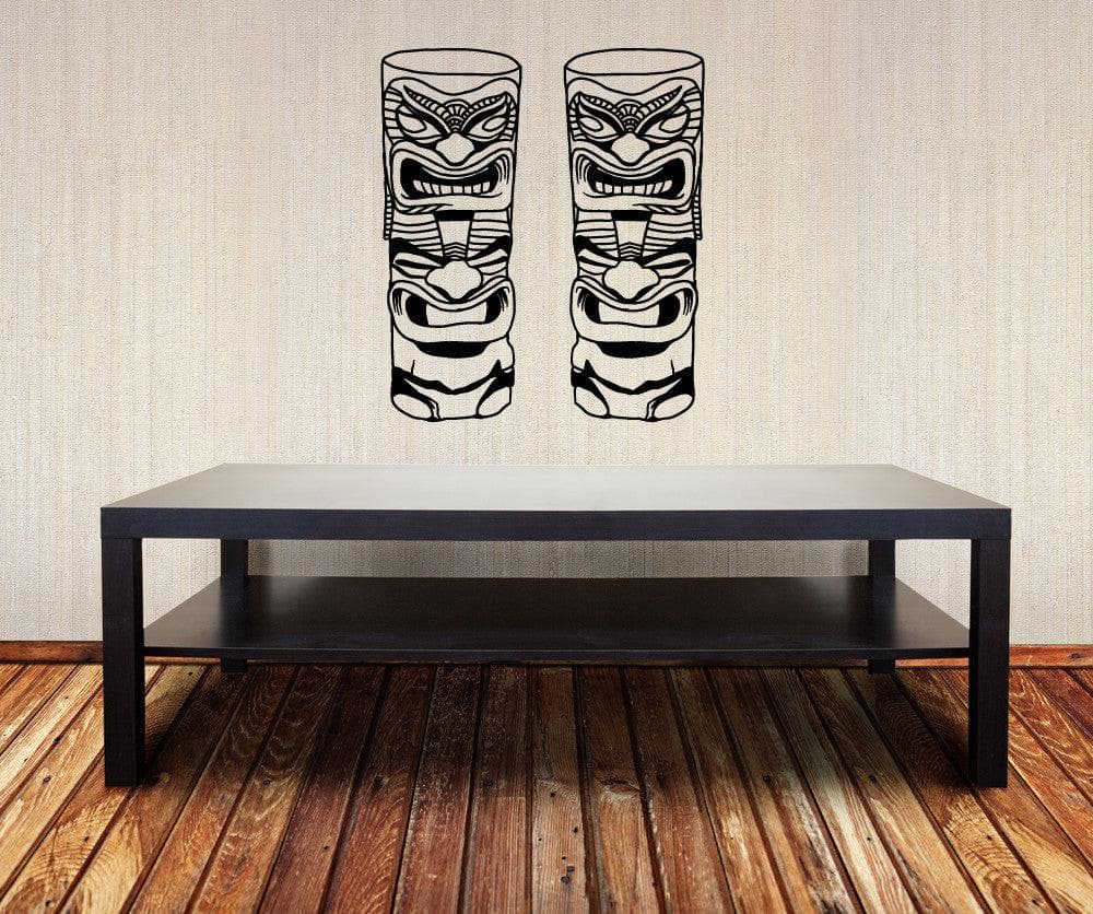 Vinyl Wall Decal Sticker Two Short Totem Poles #OS_MB719