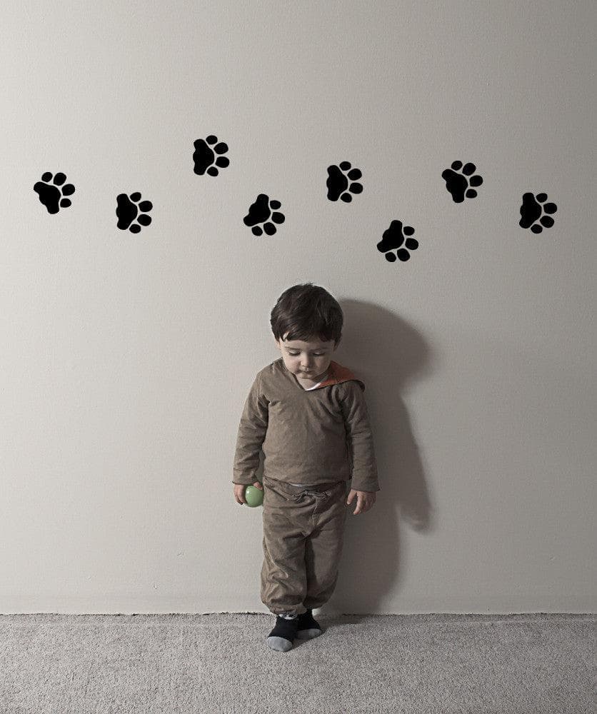 Dog Paw Wall Decal Sticker. Dog Paw Tracks. #OS_MB738