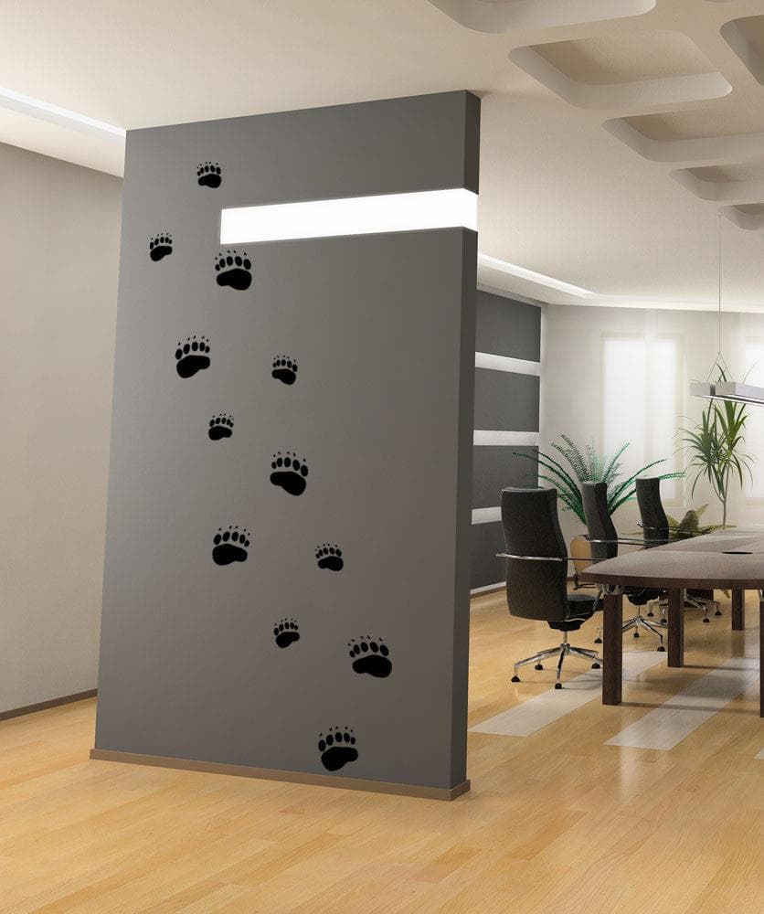 Vinyl Wall Decal Sticker Bear Prints #OS_MB739