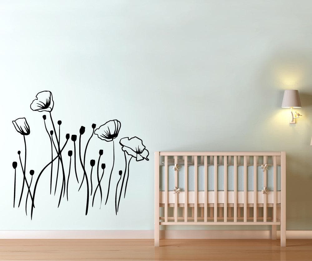 Flower Petal Meadow Vinyl Wall Decal Sticker. #OS_MB745