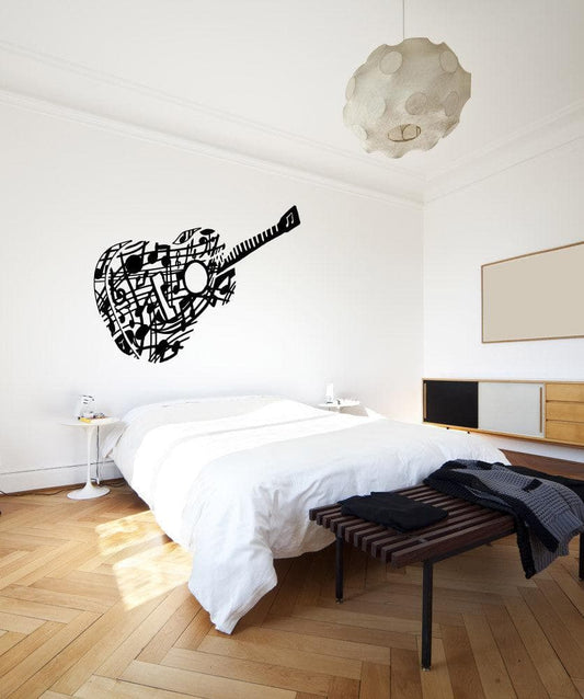 Vinyl Wall Decal Sticker Music Note Guitar #OS_MB918