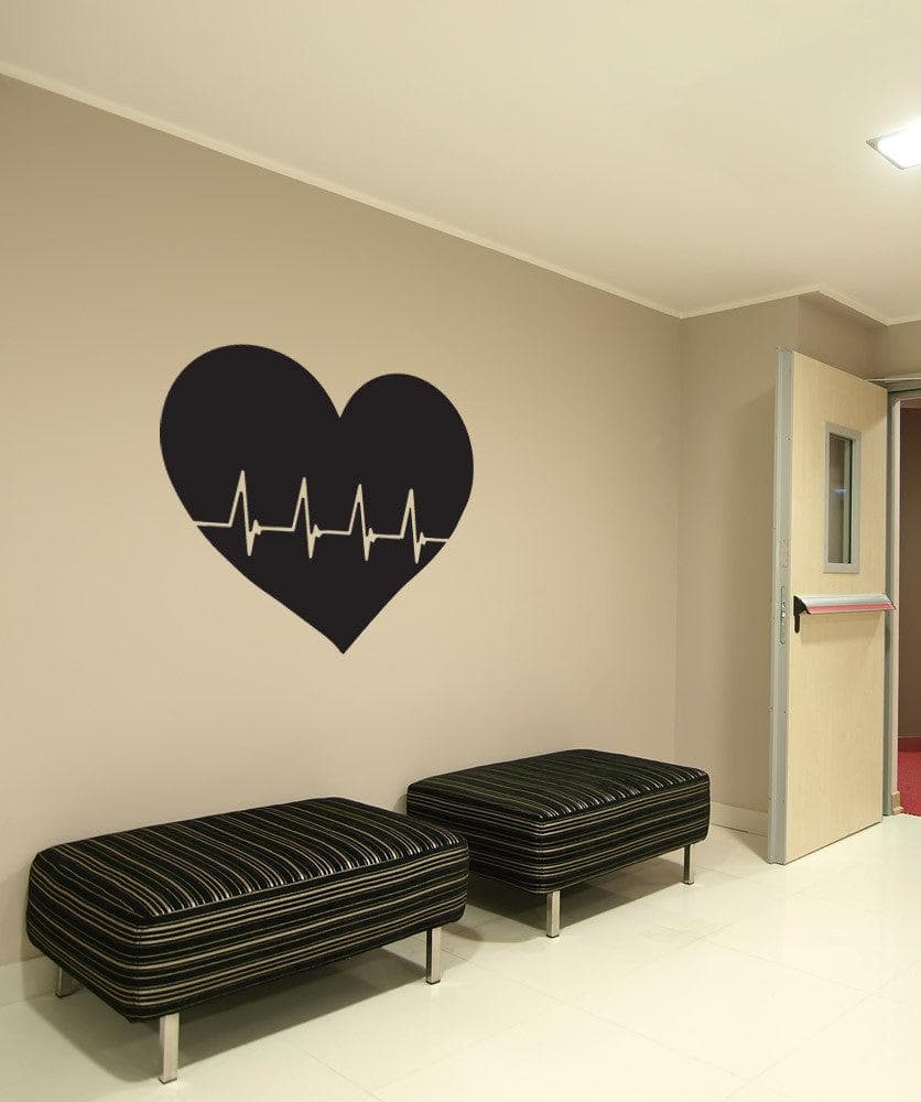 Vinyl Wall Decal Sticker Heart Beat #OS_MB924