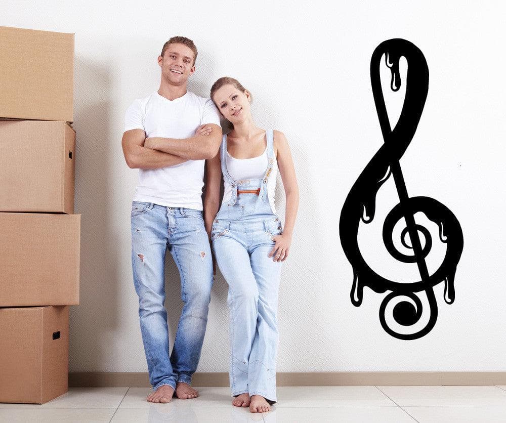 Vinyl Wall Decal Sticker Drip Music Note #OS_MB925