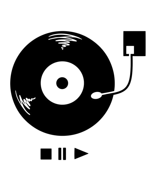 Vinyl Record Player Wall Decal. #OS_MB929