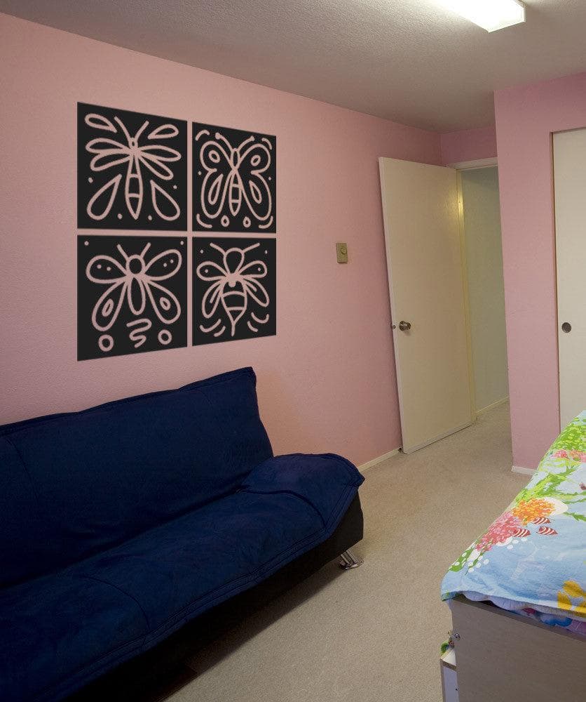 Vinyl Wall Decal Sticker Butterflies and Bees #OS_MB951