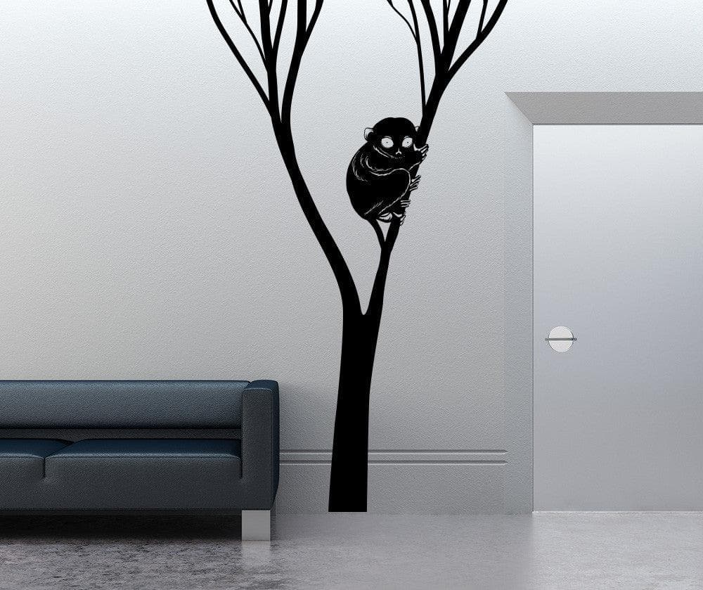Vinyl Wall Decal Sticker Tarsier Monkey in Tree #OS_MB973