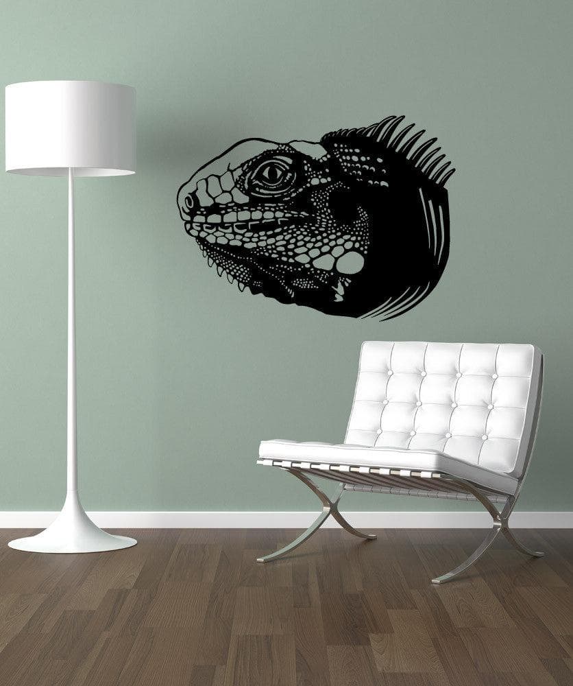 Vinyl Wall Decal Sticker Iguana Head #OS_MB982