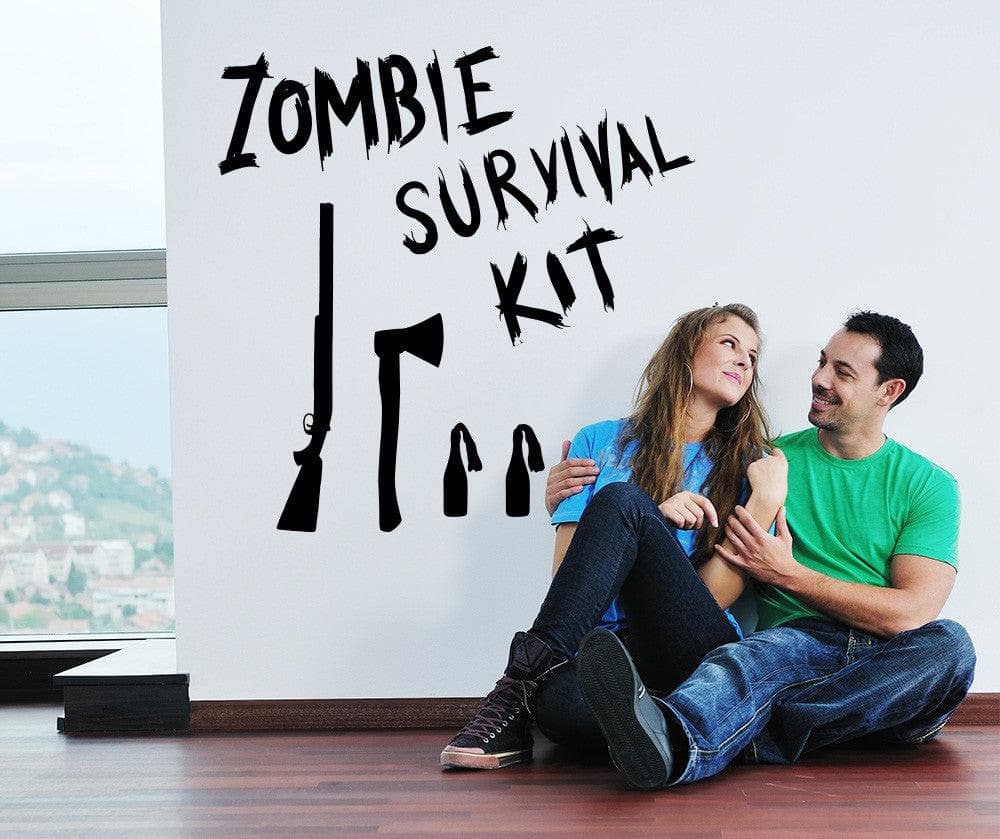 Zombie Survival Kit Vinyl Wall Decal Sticker. #OS_MB983