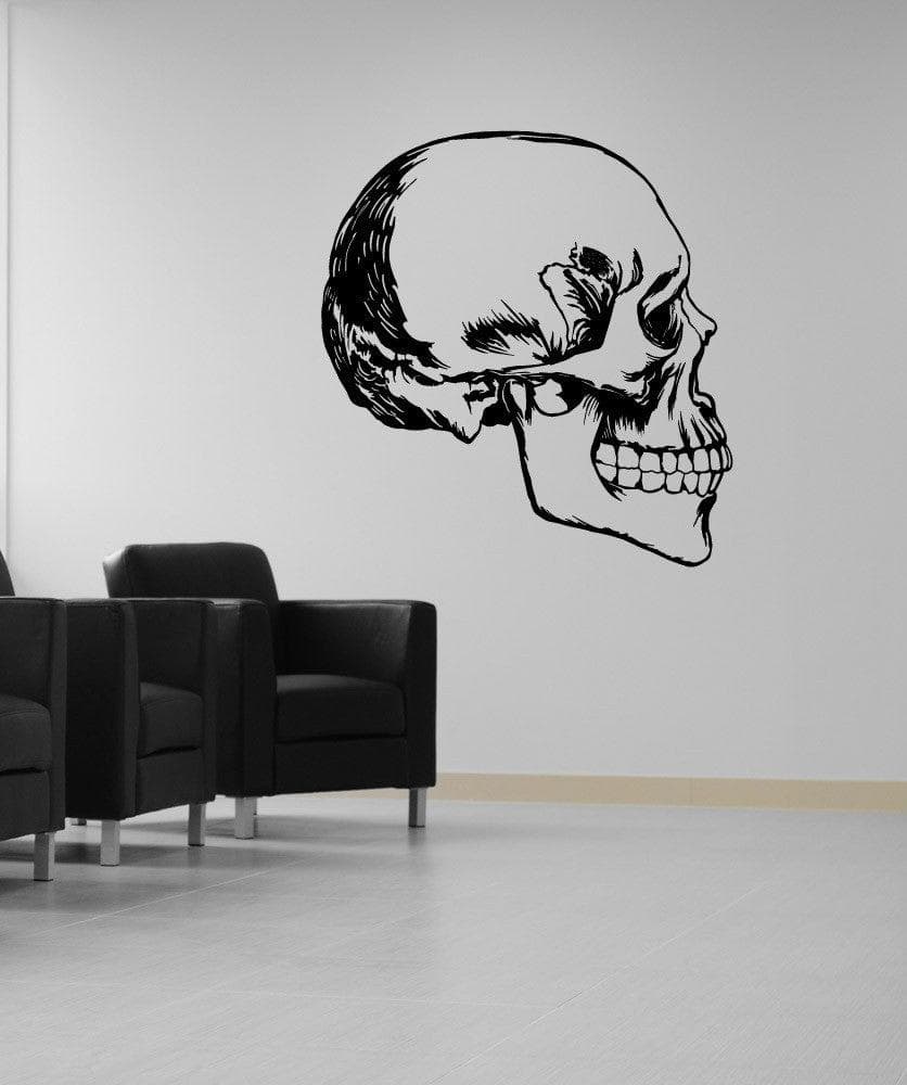 Vinyl Wall Decal Sticker Skull Profile #OS_MB986