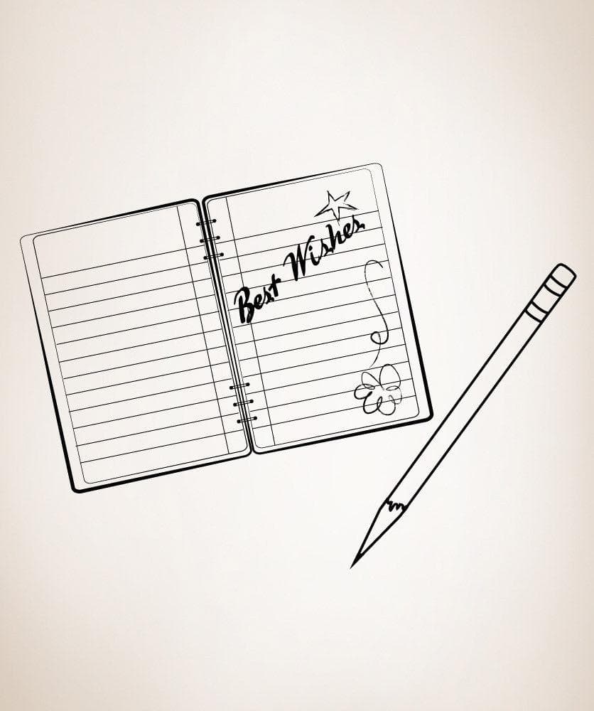 Vinyl Wall Decal Sticker Notebook #OS_MG239