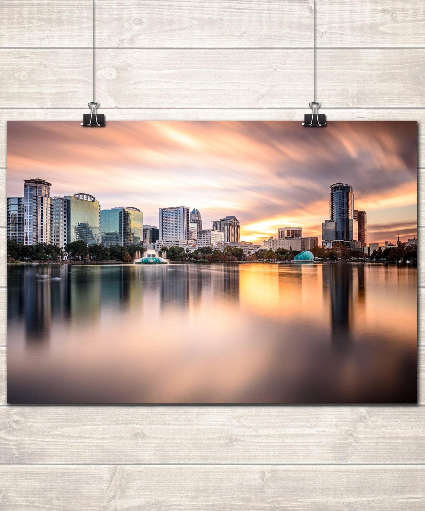 Downtown Orlando Florida Lake Eola Poster #P1010