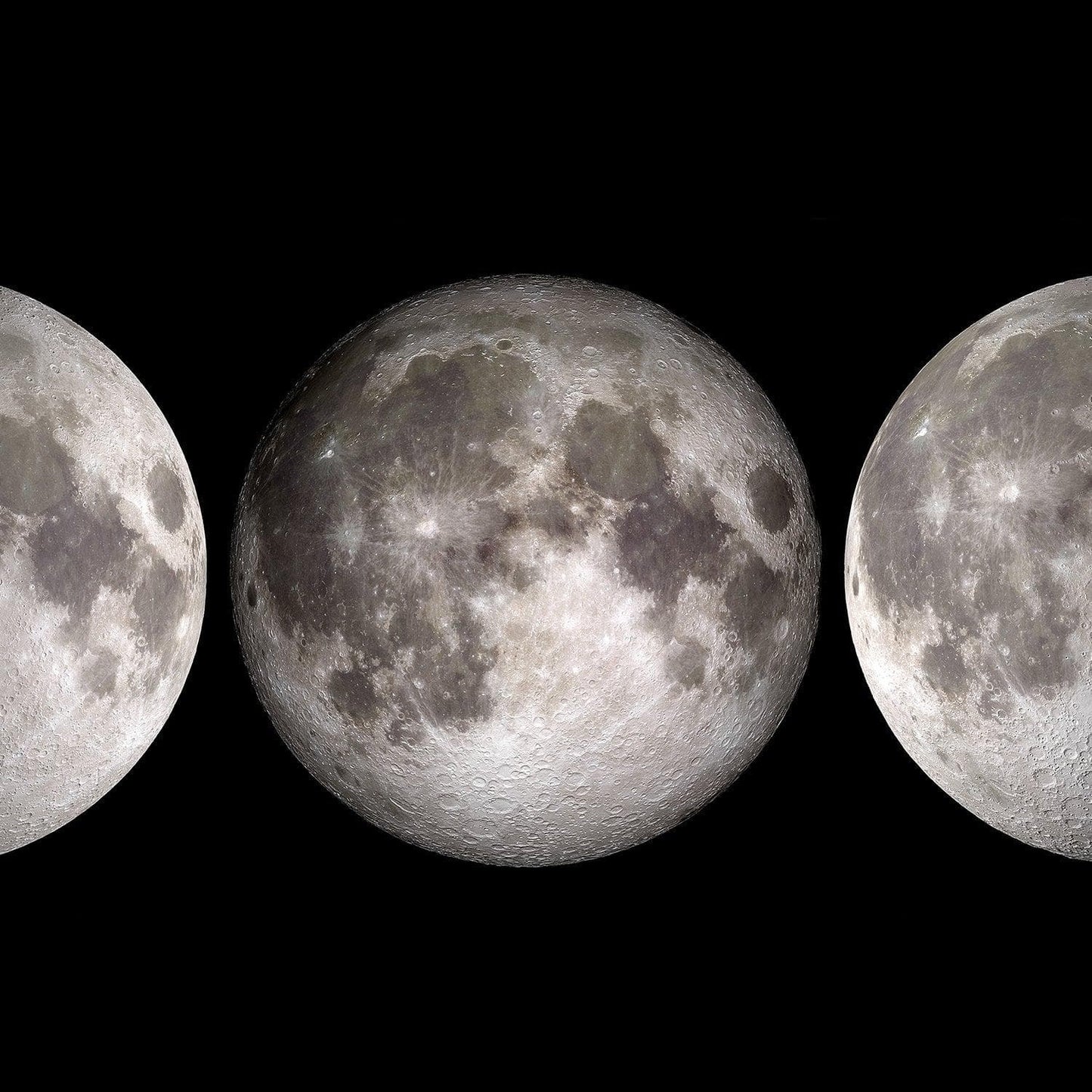 Views of our Moon’s Phases in the night sky Glossy Photo Print #P1021