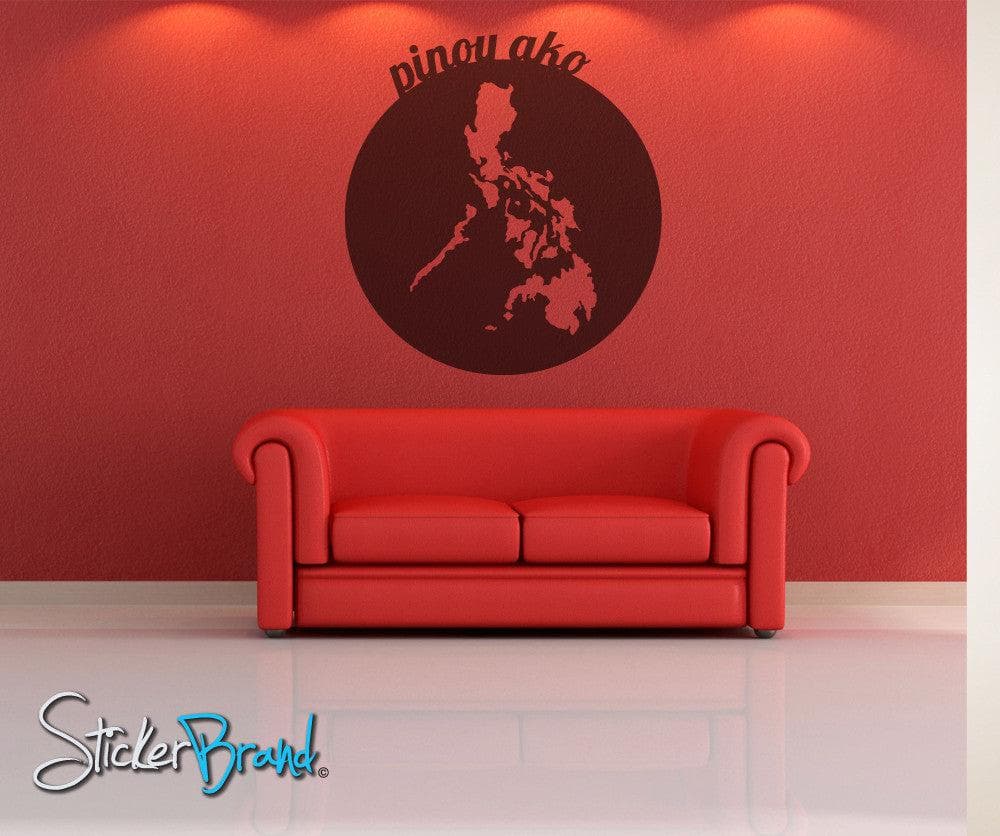 Vinyl Wall Decal Sticker Pinoy Ako Filipino #OS_MB188