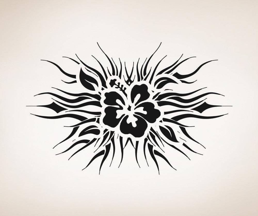 Vinyl Wall Decal Sticker Tropical Flower Design #OS_AA275