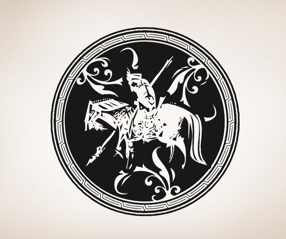 Vinyl Wall Decal Sticker Arabian Horse Circle Design #OS_AA342