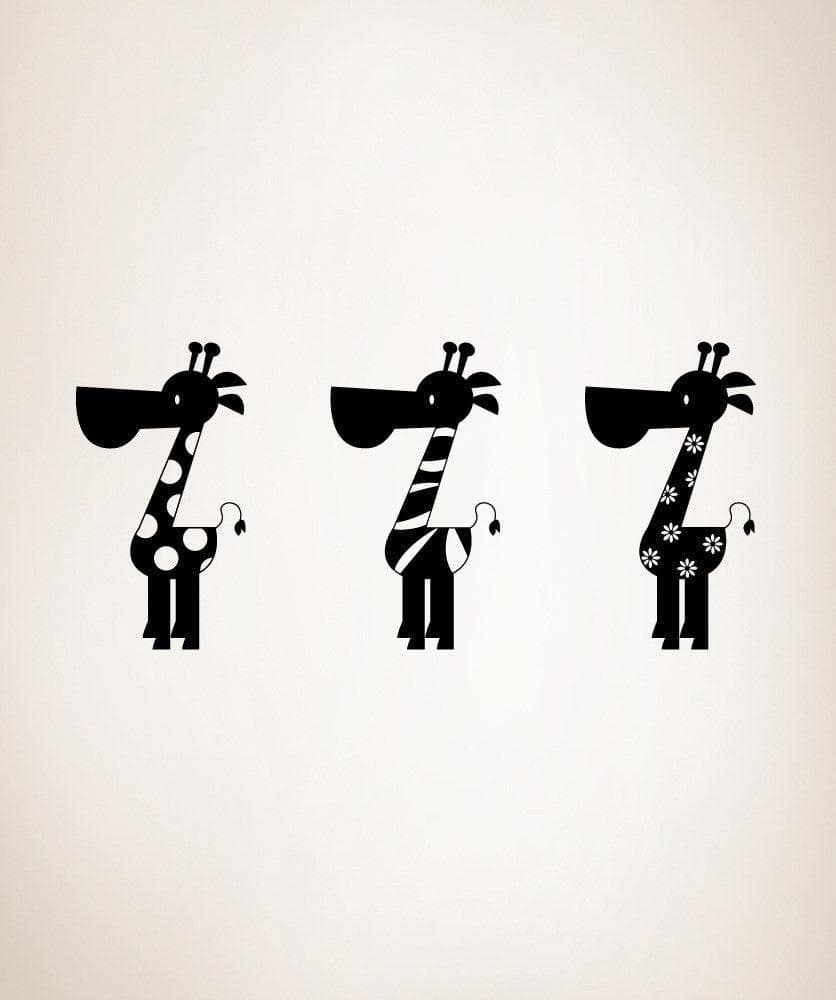 Vinyl Wall Decal Sticker Patterned Giraffes #OS_MG328