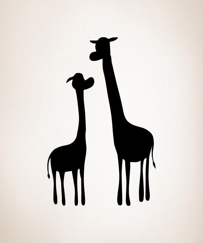 Vinyl Wall Decal Sticker Two Giraffes #OS_MB479