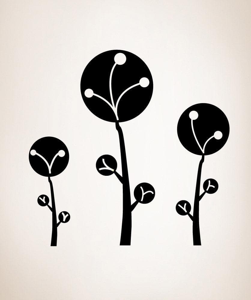Vinyl Wall Decal Sticker Fluffy Trees #OS_MG351