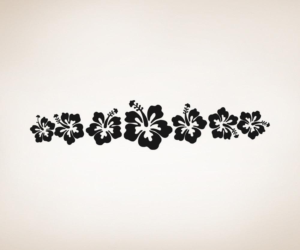 Hawaiian Flowers Vinyl Wall Decal Sticker. #OS_AA240