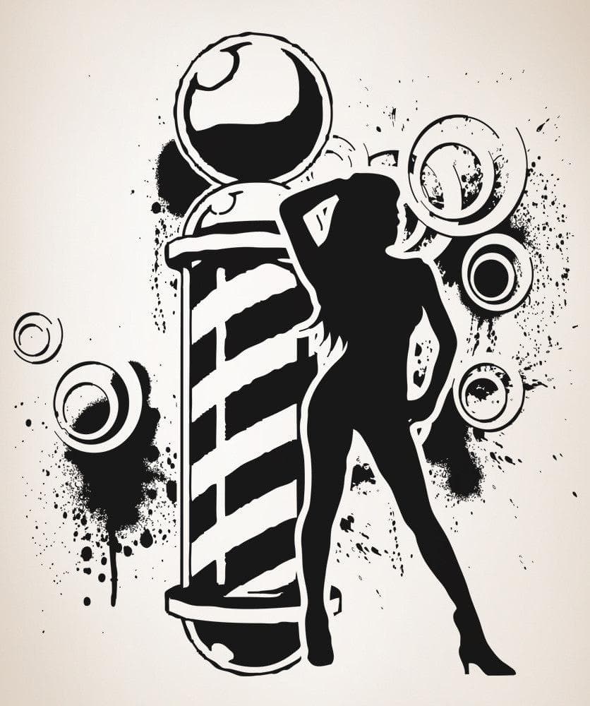 Vinyl Wall Decal Sticker Grungy Barbershop #OS_AA590