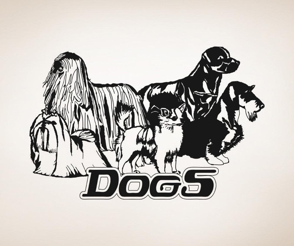 Vinyl Wall Decal Sticker Dogs #OS_AA615