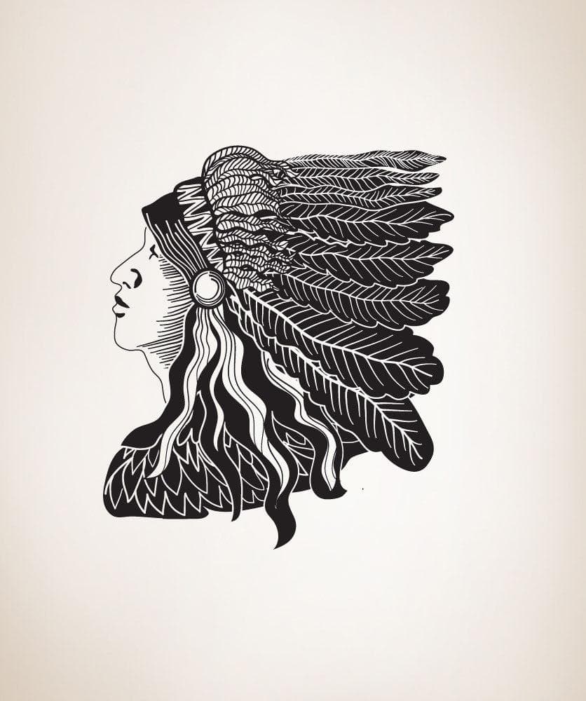 Vinyl Wall Decal Sticker Native American #OS_DC289