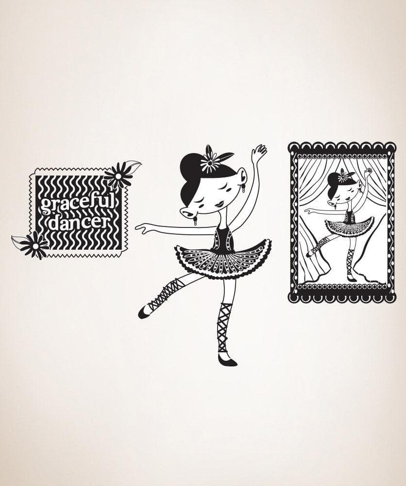 Vinyl Wall Decal Sticker Graceful Dancer #OS_DC317