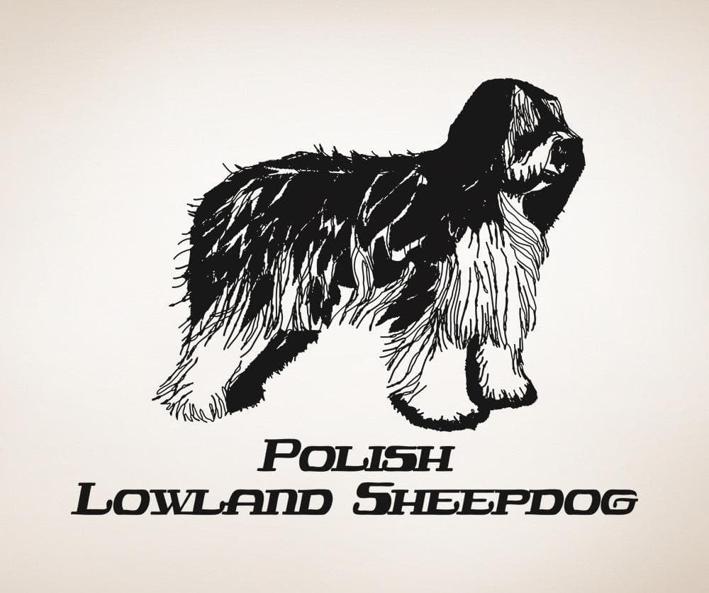 Vinyl Wall Decal Sticker Polish Lowland Sheepdog #OS_AA629