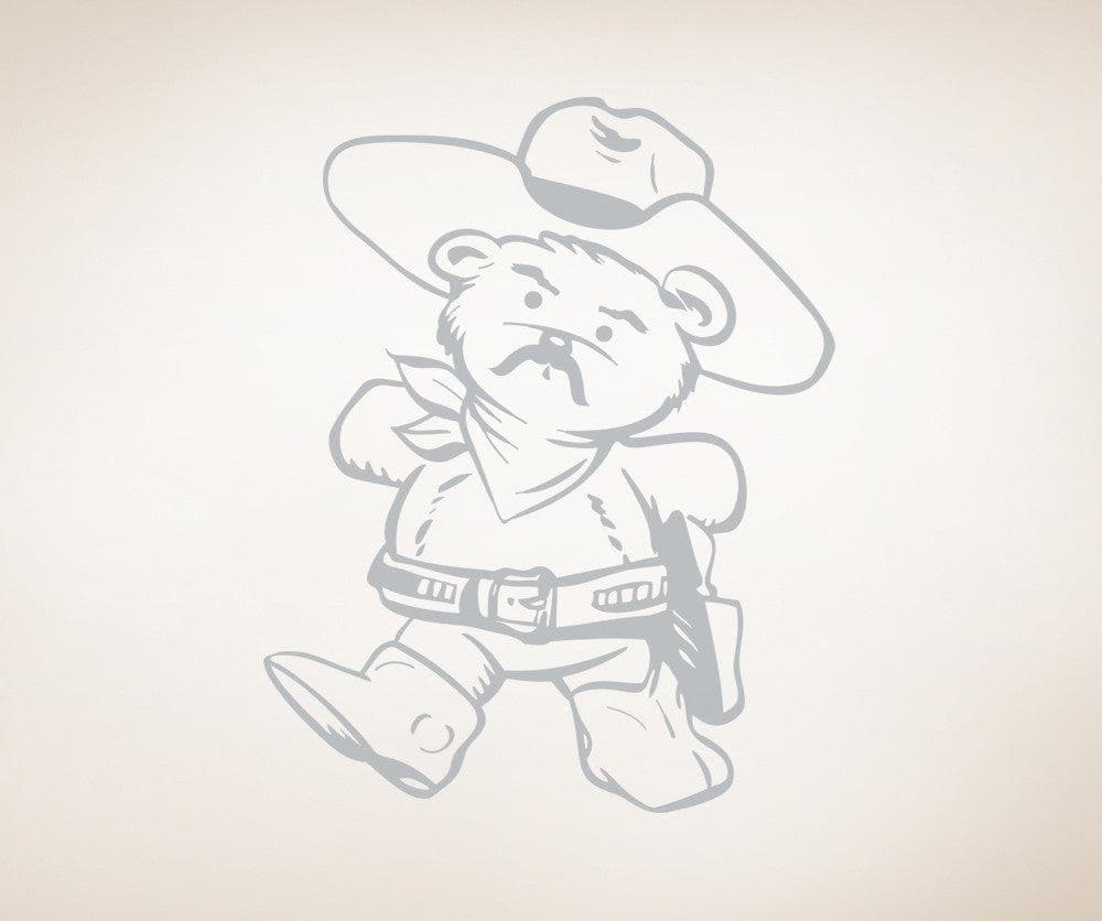 Vinyl Wall Decal Sticker Cowboy Teddy Bear #OS_AA355