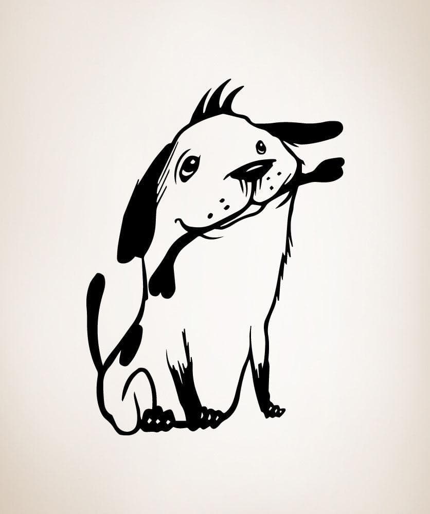 Vinyl Wall Decal Sticker Dog with Bone #OS_MB486