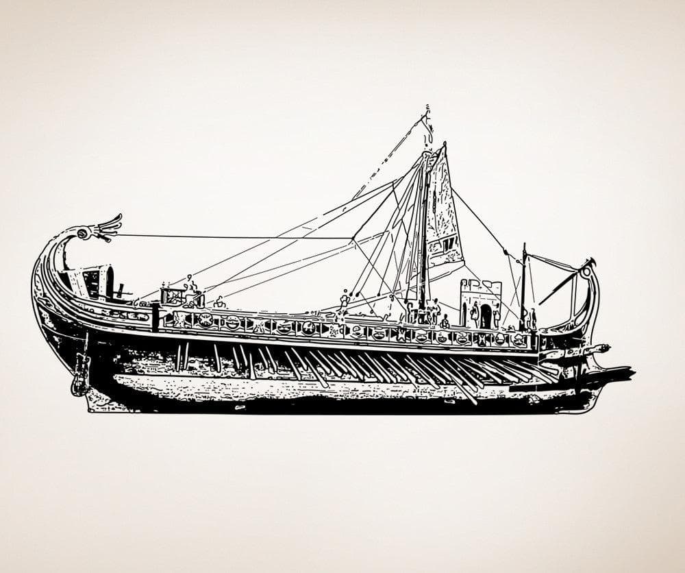 Viking Ship Vinyl Wall Decal Sticker. #OS_AA183