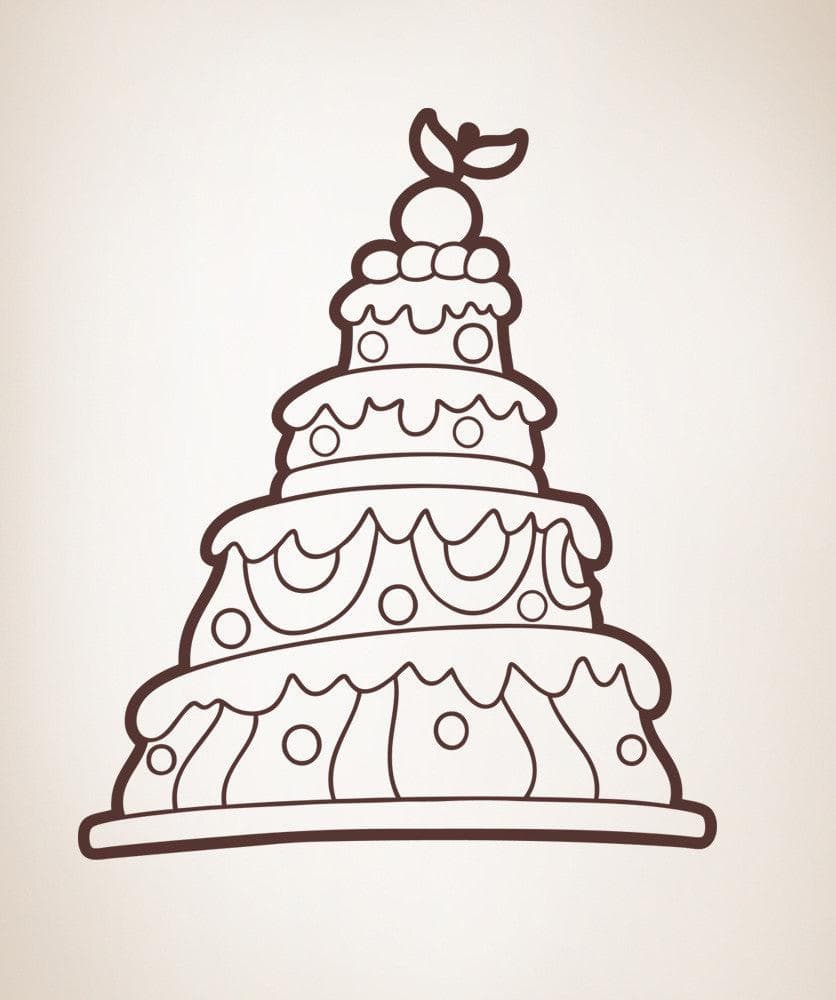 Kids Cake Wall Decal Sticker. #OS_AA185