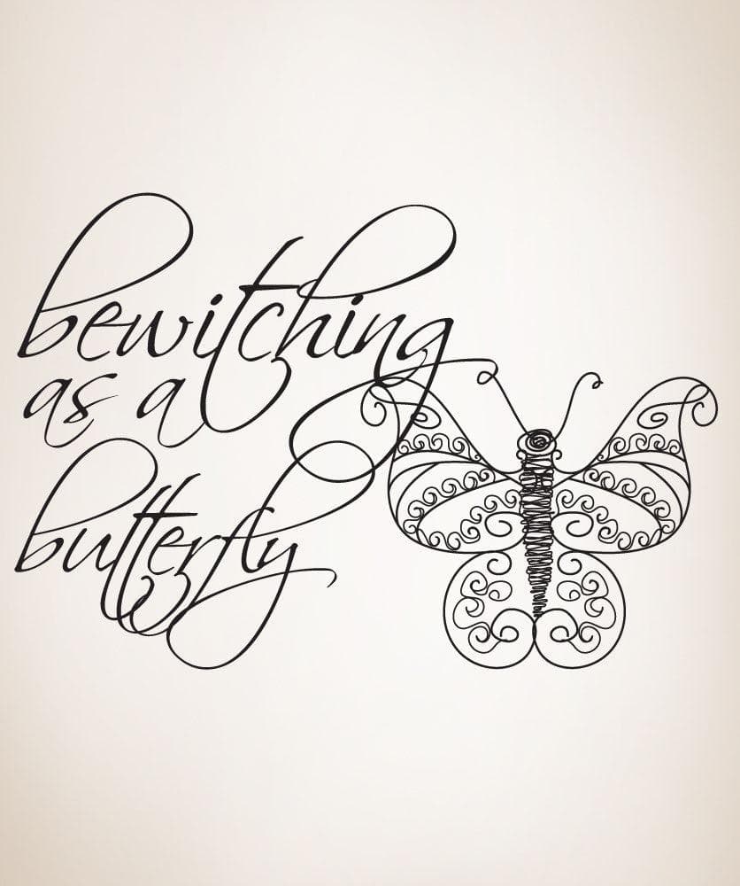 Vinyl Wall Decal Sticker Bewitching as a Butterfly #OS_DC183