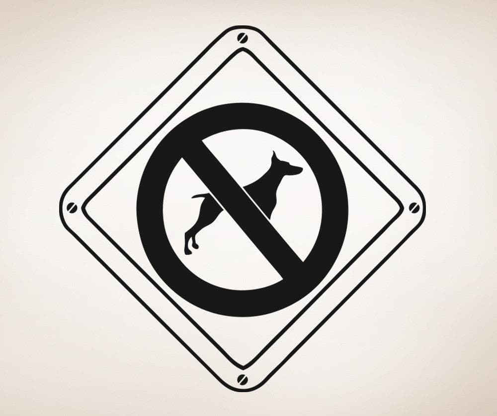 Vinyl Wall Decal Sticker No Dogs Allowed #OS_AA570
