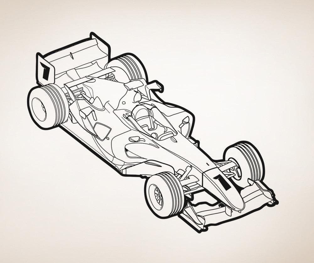 Vinyl Wall Decal Sticker Race Car #OS_AA187