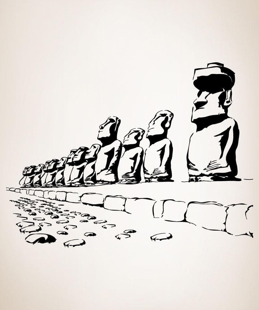 Vinyl Wall Decal Sticker Easter Island Army #AC206