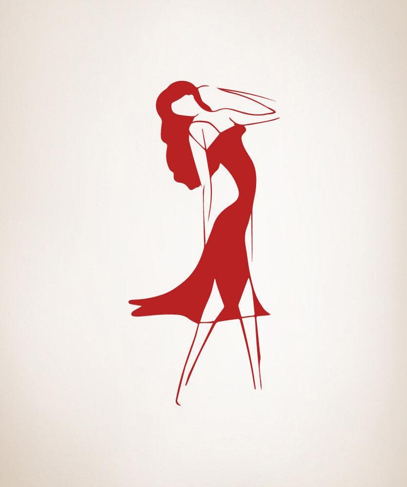Vinyl Wall Decal Sticker Lady Sketch #OS_MB498