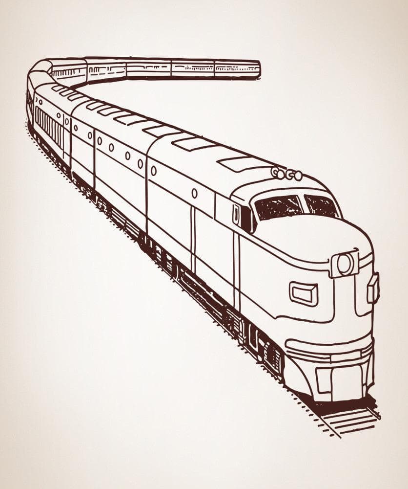 Passenger Train Vinyl Wall Decal Sticker. #OS_AA214