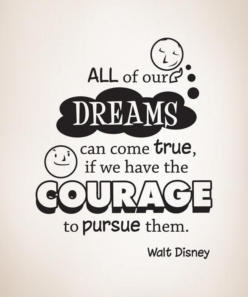 "Dreams Can Come True" Motivational Quote Vinyl Wall Decal Sticker. #OS_DC301